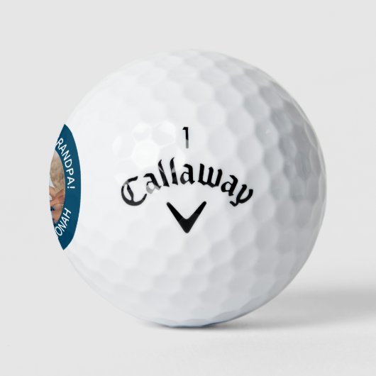 Aangepaste foto waar we van houden opa Vaderdag Golfballen (Logo)