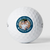 Aangepaste foto waar we van houden opa Vaderdag Golfballen (Voorkant)