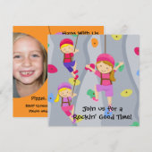 Aangepaste foto Wall Birthday Invitation Kaart (Voorkant / Achterkant)