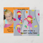 Aangepaste foto Wall Birthday Invitation Kaart (Voorkant / Achterkant)