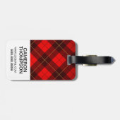 Aangepaste foto Wallace tartan achtergrond Bagagelabel (Achterkant horizontaal)