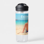 Aangepaste foto-waterflesje Uw foto's en tekst Waterfles (Voorkant)