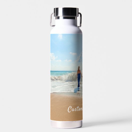 Aangepaste foto-waterflesje Uw foto's en tekst Waterfles (Voorkant)