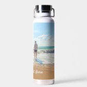 Aangepaste foto-waterflesje Uw foto's en tekst Waterfles (Achterkant)