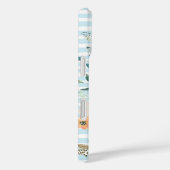 Aangepaste foto  Waterverf Floral en Stripes Case-Mate iPhone Case (Achterkant / Rechts)