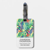 Aangepaste foto-Waterverf Humminvogels in de Oerwo Bagagelabel (Achterkant verticaal)