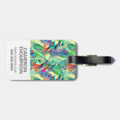 Aangepaste foto-Waterverf Humminvogels in de Oerwo Bagagelabel (Achterkant horizontaal)