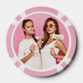 Aangepaste foto waterverf Las Vegas Bachelorette Poker Chips (Achterkant)