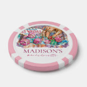 Aangepaste foto waterverf Las Vegas Bachelorette Poker Chips (Enkel)