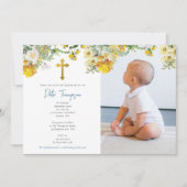 Aangepaste foto-Waterverf Roos Tuinjongen Baptisme Kaart (Voorkant)