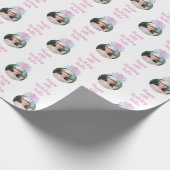 Aangepaste foto-Waterverf Zeemeermin kweekdag Cadeaupapier (Hoek)