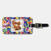 Aangepaste foto-Waterverven Bagagelabel (Voorkant horizontaal)