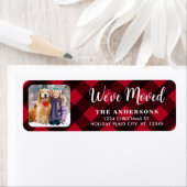 Aangepaste foto We hebben Red Plaid Retouradres ve Etiket (Insitu)