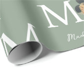 Aangepaste foto We houden van je mam groen Moederd Cadeaupapier (Rol Hoek)