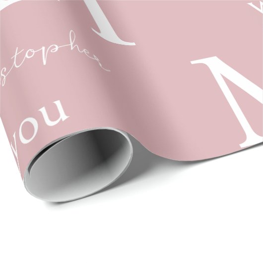 Aangepaste foto We houden van je mam roze Moederda Cadeaupapier (Rol Hoek)