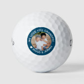 Aangepaste foto We houden van je opa Vaderdag Golfballen (Voorkant)