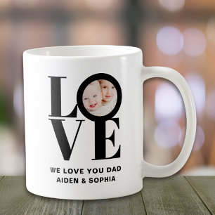 Aangepaste foto We houden van jou Papa Koffiemok