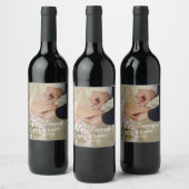 Aangepaste foto We zijn verloofd Trouwfeest Favors Wijn Etiket (Flessen)