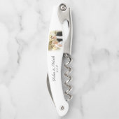 Aangepaste foto-weddenschap Groomsman Favor Kurkentrekker (Achterkant)