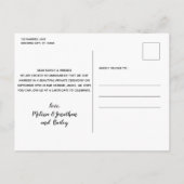 Aangepaste foto-weddenschap met honden aankondigingskaart (Achterkant)