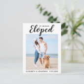 Aangepaste foto-weddenschap met honden aankondigingskaart (Staand voorkant)