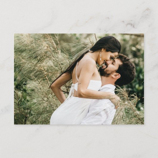 Aangepaste foto Weduwswebsite met QR-code RSVP Informatiekaartje (Achterkant)