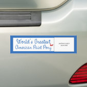 Aangepaste foto! Wereld grootste Amerikaanse verf- Bumpersticker (Op auto)