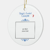 Aangepaste foto! Wereld grootste Cavapoo Keramisch Ornament (Links)