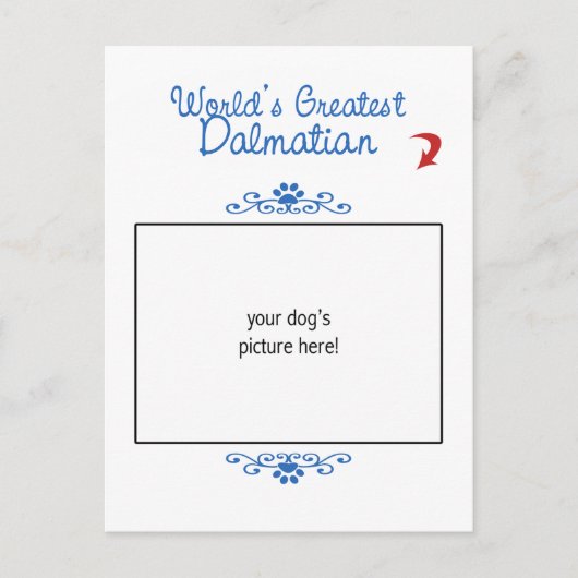 Aangepaste foto! Wereld grootste Dalmatiaan Briefkaart (Voorkant)