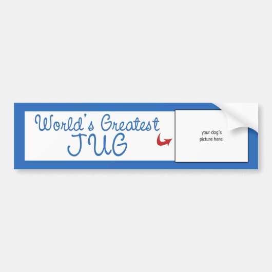 Aangepaste foto! Wereld grootste juk Bumpersticker (Voorkant)