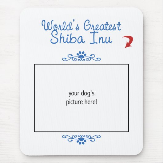Aangepaste foto! Wereld grootste Shiba Inu Muismat (Voorkant)