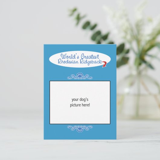 Aangepaste foto! Wereld het grootst Rhodezische Be Briefkaart (Staand voorkant)