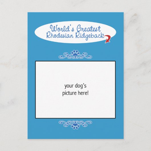 Aangepaste foto! Wereld het grootst Rhodezische Be Briefkaart (Voorkant)