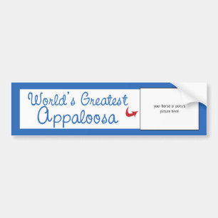 Aangepaste foto! Wereldwijd de grootste Appaloosa Bumpersticker