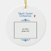 Aangepaste foto! Wereldwijd de grootste Chihuahua Keramisch Ornament (Voorkant)