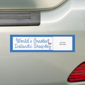 Aangepaste foto! Wereldwijd de grootste IJslandse  Bumpersticker (Op auto)