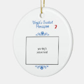 Aangepaste foto! Wereldwijd de grootste Pomapoo Keramisch Ornament (Links)