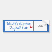 Aangepaste foto! Wereldwijd de grootste ridderkat Bumpersticker (Voorkant)