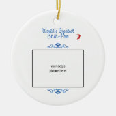 Aangepaste foto! Wereldwijd de grootste Shih-Poo Keramisch Ornament (Voorkant)