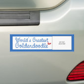 Aangepaste foto! Wereldwijd grootst Goldendole Bumpersticker (Op auto)