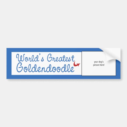 Aangepaste foto! Wereldwijd grootst Goldendole Bumpersticker (Voorkant)