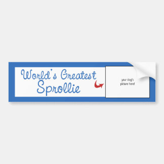Aangepaste foto! Wereldwijd het grootste sprollie Bumpersticker