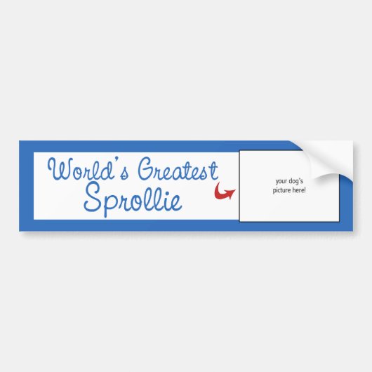 Aangepaste foto! Wereldwijd het grootste sprollie Bumpersticker (Voorkant)