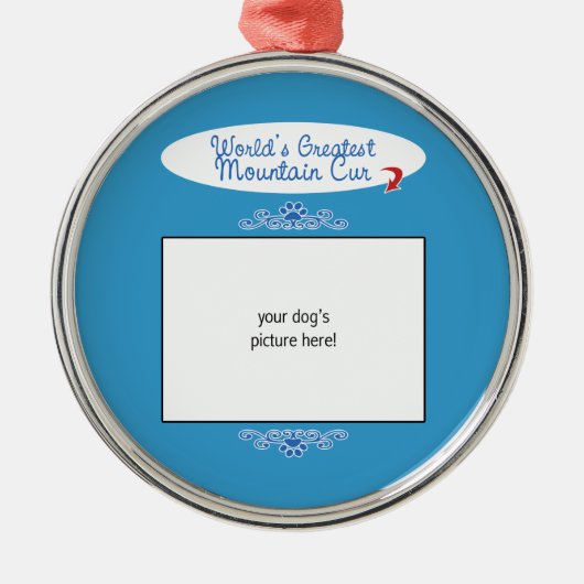 Aangepaste foto! Wereldwijde bergbeker Metalen Ornament (Voorkant)