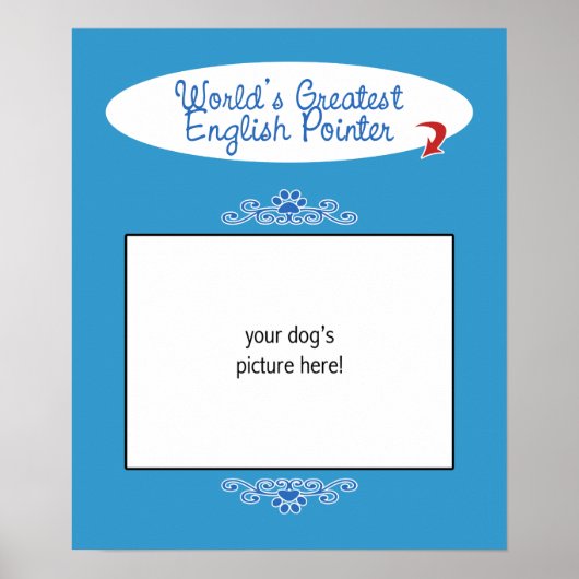 Aangepaste foto! Wereldwijde Engelstalige pointer Poster (Voorkant)