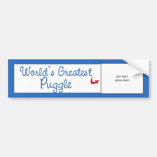 Aangepaste foto! Wereldwijde hoek Bumpersticker (Voorkant)