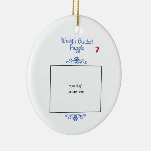 Aangepaste foto! Wereldwijde hoek Keramisch Ornament (Rechts)