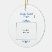 Aangepaste foto! Wereldwijde hoek Keramisch Ornament (Links)