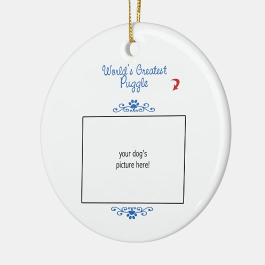 Aangepaste foto! Wereldwijde hoek Keramisch Ornament (Links)