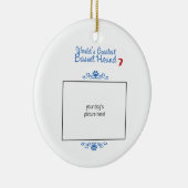 Aangepaste foto! Wereldwijde troef Keramisch Ornament (Rechts)